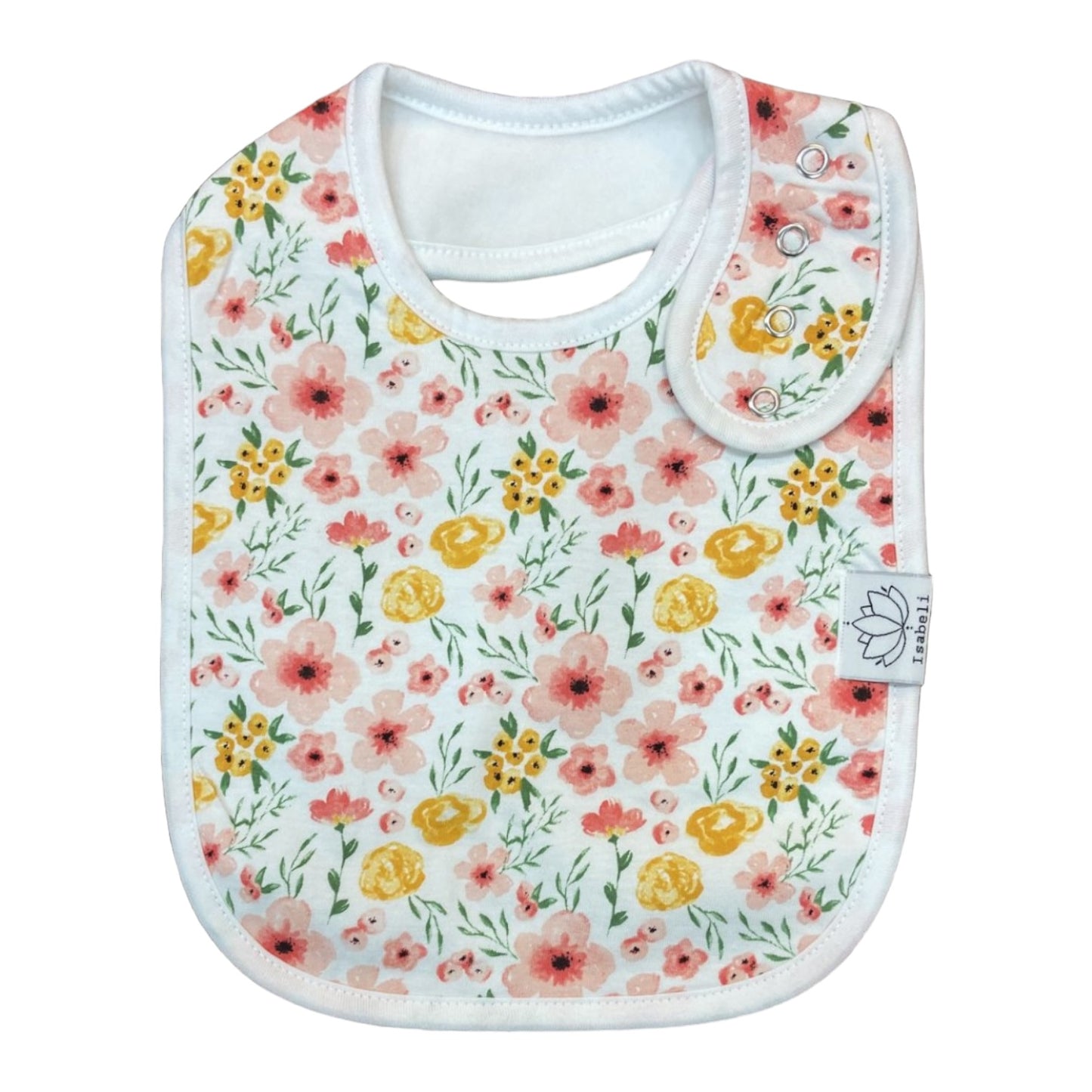 Isabeli Organic Cotton Toddler Drool Bibs 4 Pack - Floral