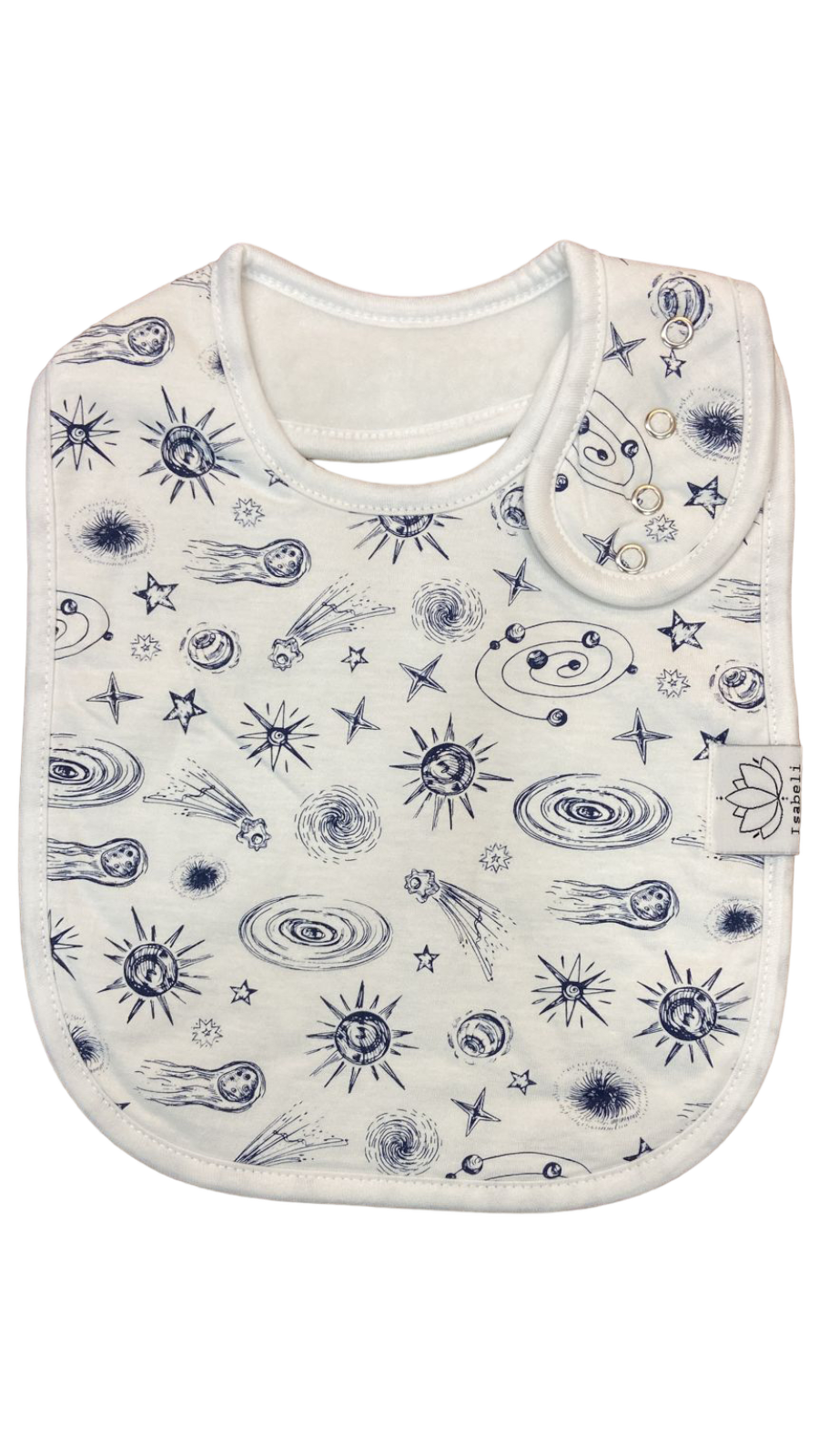 Isabeli Organic Cotton Toddler Drool Bibs 4 Pack - Galaxy