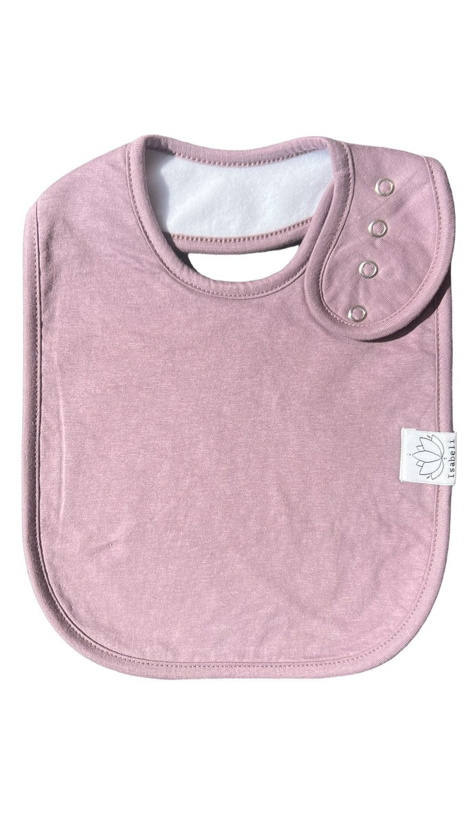 Pinks Special Needs Organic Cotton Bibs, Unisex 4-pack Large for Feeding, Drooling, Adjustable