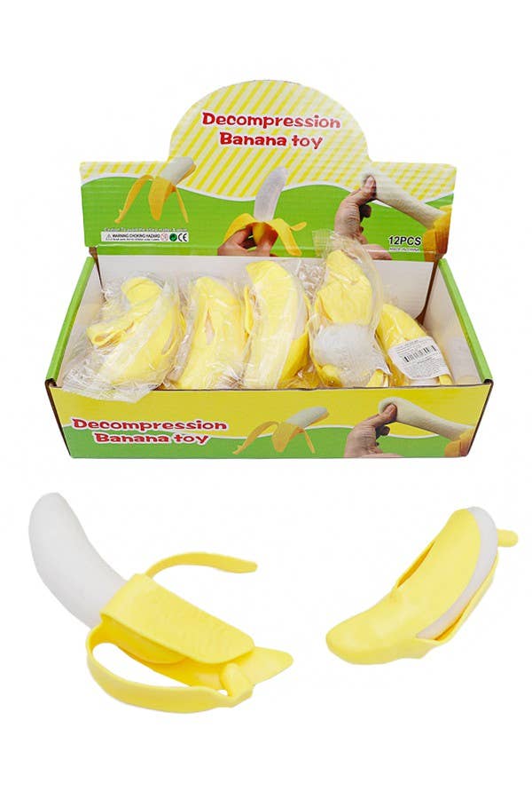 Banana Stretchy Pull Squish Slime Filled Soft Silicone Toy