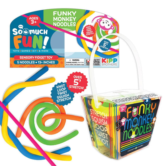 SO MUCH FUN! FUNKY MONKEY NOODLES 5 PIECES PER PACK