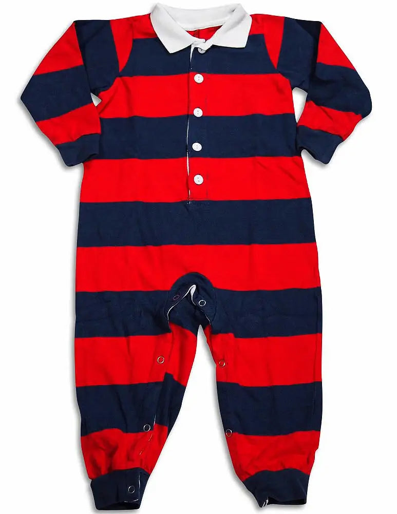 Adaptive Baby Infant Toddler Boys One Piece Rugby Coverall Playsuit Pajama Size 4