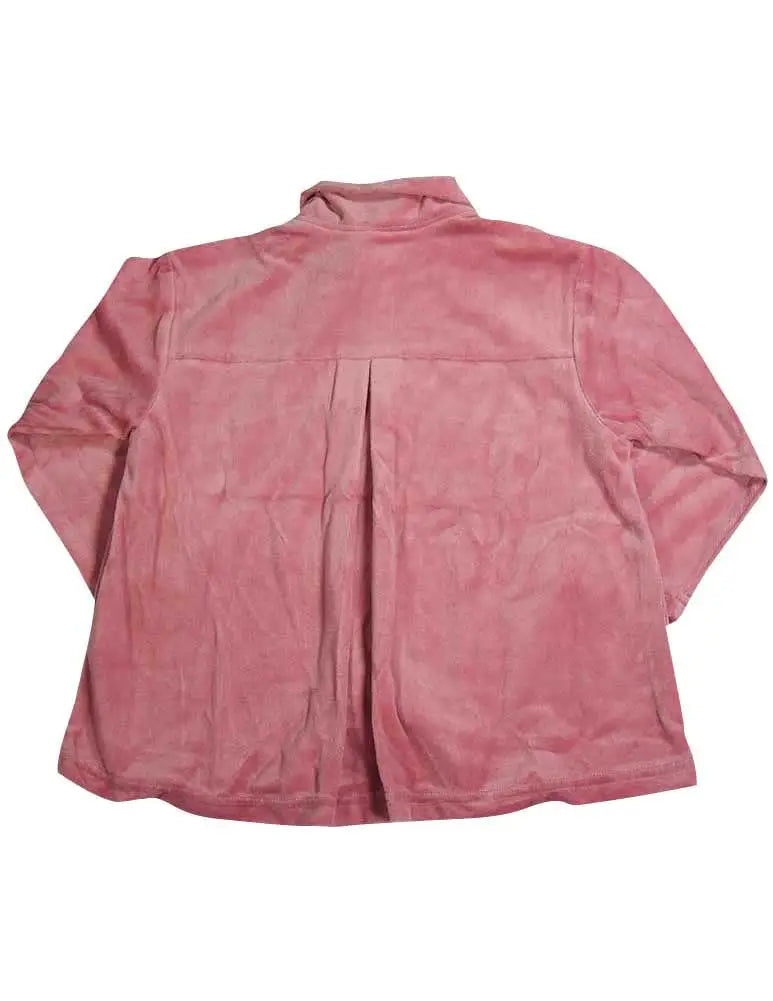 Adaptive Mulberribush Girls Long Sleeve Velour Cardigan Shirt Sweater Top Rose